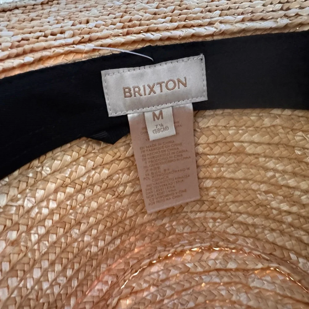Brixton Joanna Wide-Brim Straw Hat with Black Band - Picture 2 of 4